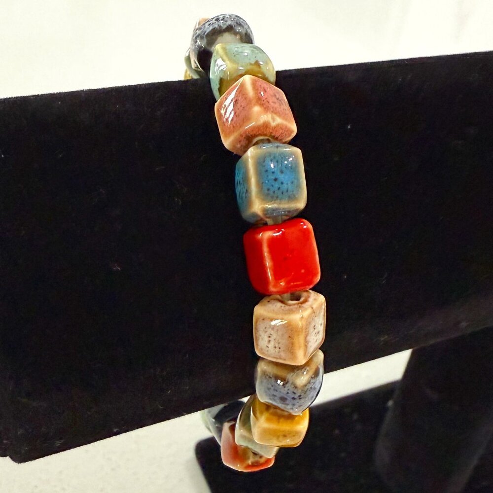 Colorful Ceramic Bead Bracelet Unisex